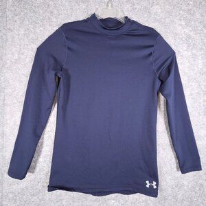Under Armour Coldgear Fited Men's Long Sleeve  baselayer Shirt Navy Size M